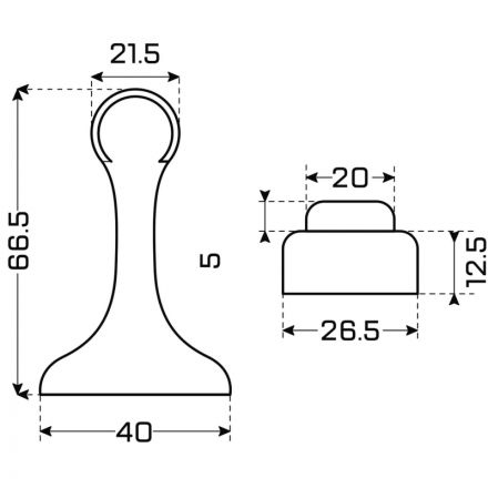 Фиксатор _УЗК_прямой магнитный огранич.дв СТАНДАРТ 102 AC европакет ст.медь