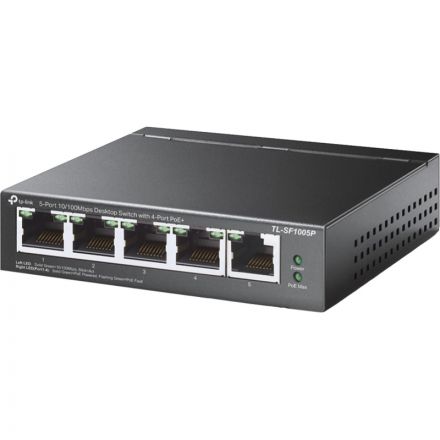 Коммутатор TP-Link /TL-SF1005P/ 5x100Mb 4PoE 58W неуправляемый