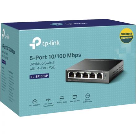 Коммутатор TP-Link /TL-SF1005P/ 5x100Mb 4PoE 58W неуправляемый