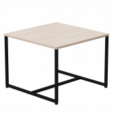 Стол журнальный Everprof EVO 604х604х460 Дуб Соната/Черный