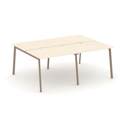 Estetica Рабочая станция на 4 места ES.D.RS-4.1-VP Сатин/Латте металл 1960*1500*750 Estetica Рабочая станция на 4 места ES.D.RS-4.1-VP Сатин/Латте металл 1960*1500*750