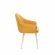 Стул с подлокотниками Leset Вайд, каркас Белый, велюр Горчица Горчица, Ткань Велюр