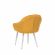 Стул с подлокотниками Leset Вайд, каркас Белый, велюр Горчица Горчица, Ткань Велюр