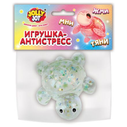 Игрушка-антистресс "ПРОЗРАЧНАЯ ЧЕРЕПАШКА", 8 см, ассорти 4 цвета, дисплей, JOLLY JOT (ДЖОЛЛИ ДЖОТ), 665796