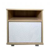 Тумба прикроватная "Шарм", 40,5*47,5*38, Сонома, МДФ узор Белый глянец Тумба прикроватная "Шарм", 40,5*47,5*38, Сонома, МДФ узор Белый глянец
