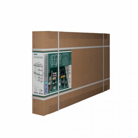 Гардеробная система OPTIMA G150, 2050х1540х450 мм, 7 полок, 2 штанги, графит, S70299917515