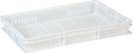 Ящик с перфорацией 600х400х75 натуральный морозостойкий