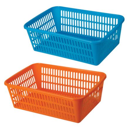 Корзинка 4 литра универсальная, 9,5х30х19,5 см, для хранения, пластик, ассорти, 332, 433320065