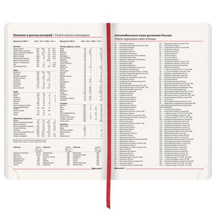 Ежедневник недатированный А5 138х213 мм BRAUBERG "Metropolis Ultra", под кожу, 160 л., красный, 113287