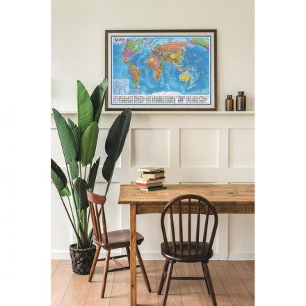 Настенная карта Мир политическая Globen, 1:32млн., 1010x700мм, ,КН040 Настенная карта Мир политическая Globen, 1:32млн., 1010x700мм, ,КН040