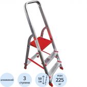 Стремянка алюминиевая усиленная 225 кг 3 ступени, Новая Высота
