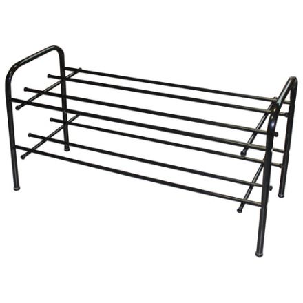 Полка для обуви "ПО-2/70", 700х265х395 мм, 2 полки, металл, чёрная Полка для обуви "ПО-2/70", 700х265х395 мм, 2 полки, металл, чёрная