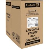 Кабель ExeGate FUTP4-C6-CU-S23-IN-PVC-GY-305-FLUKE FTP