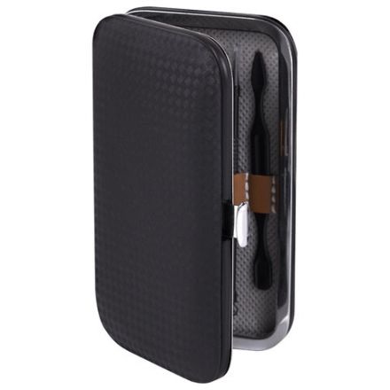 Универсальный набор для маникюра и педикюра 9 в 1 в футляре, MINI, черный карбон, WBZ (ВБЗ), 609490