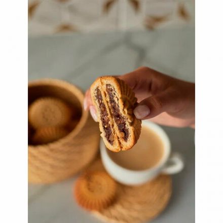 Печенье песочное DR.FINIK "Солнышко" с начинкой из финика и апельсина, БЕЗ САХАРА, 700 г