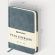 Ежедневник недатированный МАЛЫЙ 100х150 мм А6 BRAUBERG "Status", под кожу, 160 л., серо-голубой, 113369