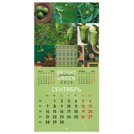 Календарь настенный перекидной 2026 г., BRAUBERG, 12 листов, 28,5х28,5 см, "Color set", 116936