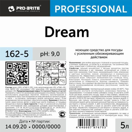 Средство для ручного мытья посуды Pro-Brite Dream 5 л (концентрат)