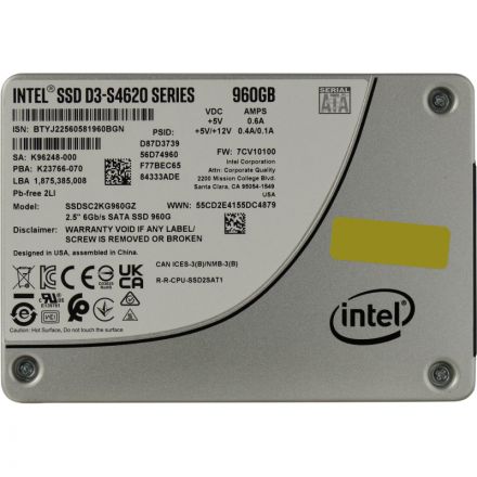 SSD накопитель Intel DC D3-S4620 SSDSC2KG960GZ01 960GB /2.5/ SATA-3