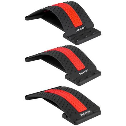 Массажер для спины/мостик для растяжки PREMIUM, 3 уровня нагрузки, красная вставка, DASWERK (ДАСВЕРК), 680034 Массажер для спины/мостик для растяжки PREMIUM, 3 уровня нагрузки, красная вставка, DASWERK (ДАСВЕРК), 680034