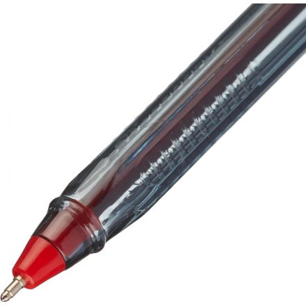 Ручка шариковая одноразовая Attache Glide Trio красная (толщина линии 0.5 мм)