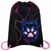 Мешок для обуви BRAUBERG PREMIUM, карман, подкладка, светоотражайка, 43х33 см, "Pink lava", 273441