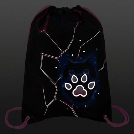 Мешок для обуви BRAUBERG PREMIUM, карман, подкладка, светоотражайка, 43х33 см, "Pink lava", 273441