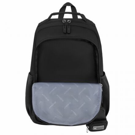 Рюкзак HEIKKI FUSION (ХЕЙКИ) универсальный, 2 отделения, отделение для ноутбука, c КОШЕЛЬКОМ, черный, 44х31х14 см, 273866