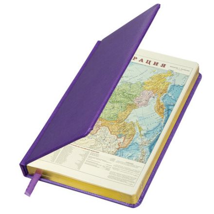 Ежедневник недатированный А5, 138х213 мм, BRAUBERG "Iguana", под кожу, 160 л., сиреневый, 114455 Ежедневник недатированный А5, 138х213 мм, BRAUBERG "Iguana", под кожу, 160 л., сиреневый, 114455