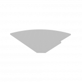 Riva Полка для стойки угловой (завершающий элемент) А.РС-5.2 Серый 815*815*22