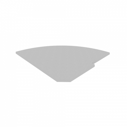 Riva Полка для стойки угловой (завершающий элемент) А.РС-5.2 Серый 815*815*22 Riva Полка для стойки угловой (завершающий элемент) А.РС-5.2 Серый 815*815*22