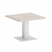 Home Office Стол журнальный квадратный VR.SP-5-60.2G Денвер светлый/Белый металл 600*600*453 Home Office Стол журнальный квадратный VR.SP-5-60.2G Денвер светлый/Белый металл 600*600*453