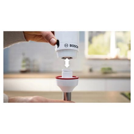 Блендер погружной BOSCH MSM4W210, 600 Вт, 1 скорость, 1 насадка, стакан, белый