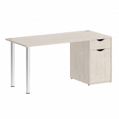 Home Office Стол письменный VR.SP-3-158.1 Денвер светлый/Хром опоры 1580*720*750