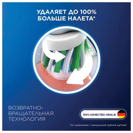 Насадки для электрической зубной щетки КОМПЛЕКТ 2 шт. ORAL-B (Орал-би) Cross Action EB50RX, 80347918