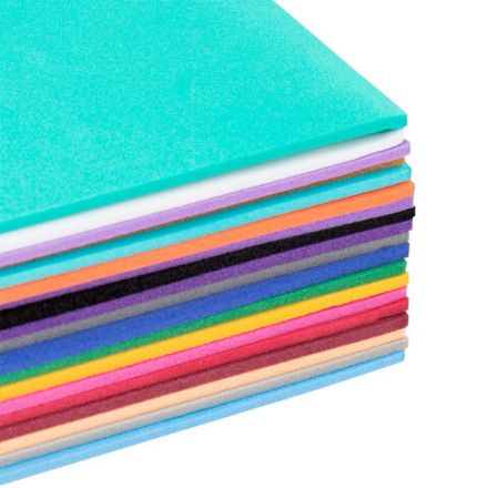 Пористая резина/фоамиран А4, 2 мм, НАБОР, 20 листов, 20 цветов, яркие цвета, ОСТРОВ СОКРОВИЩ, 665663