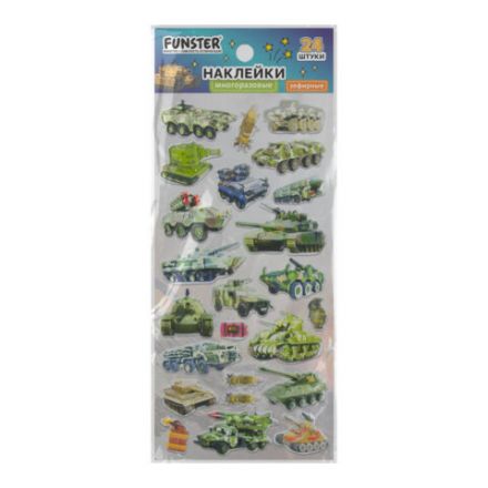 Наклейки зефирные "Для мальчиков", 19х9,5 см, ассорти 8 видов, FUNSTER (ФАНСТЕР), 666090