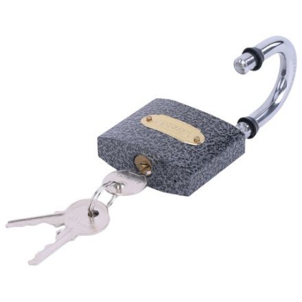 Замок навесной чугунный "Влагонепроницаемый", ширина 63 мм, полимерное покрытие, английский, 3 ключа, RABBITEX (РАББИТЕКС), 671298