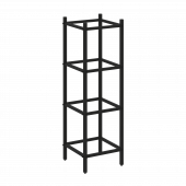 Loft Угловой проходной модуль VR.L-SL.UPK-3.3.3 Чёрный металл 446*446*1458