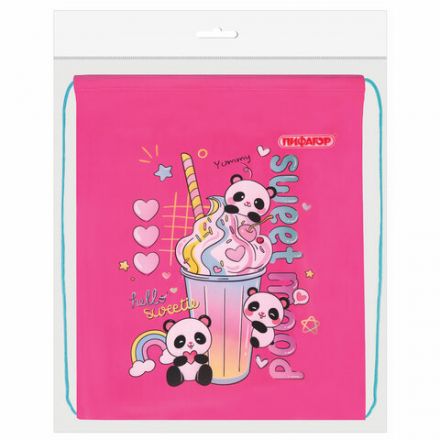 Мешок для обуви ПИФАГОР, 1 отделение, 42х34 см, "Sweet mood", 272384