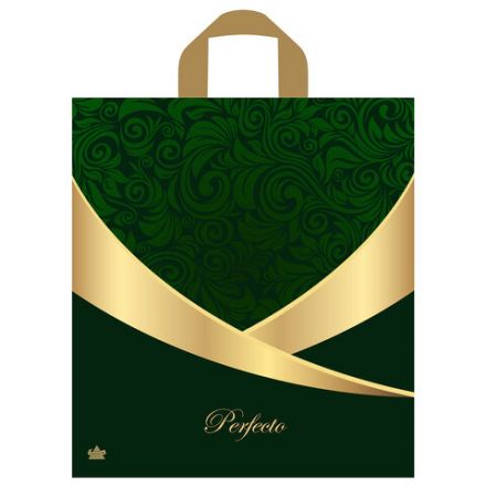 Пакет с петлевой ручкой ПВД, 40х37 см, "Перфекто Малахит", 95 мкм, н00268697 Пакет с петлевой ручкой ПВД, 40х37 см, "Перфекто Малахит", 95 мкм, н00268697