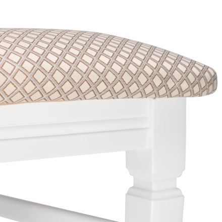 Стул Leset Монтана, Белый, Антина ваниль, Ткань Жаккард Стул Leset Монтана, Белый, Антина ваниль, Ткань Жаккард