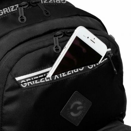 Рюкзак GRIZZLY школьный, анатомическая спинка, 2 отделения, для мальчиков, "STYLE", чёрный, 39х28х20 см, RB-454-1/1