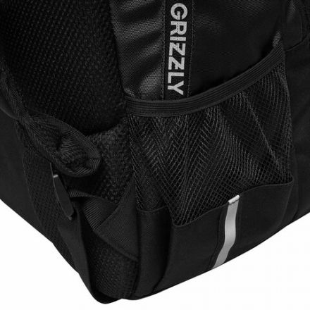 Рюкзак GRIZZLY школьный, анатомическая спинка, 2 отделения, для мальчиков, "STYLE", чёрный, 39х28х20 см, RB-454-1/1