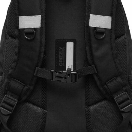 Рюкзак GRIZZLY школьный, анатомическая спинка, 2 отделения, для мальчиков, "STYLE", чёрный, 39х28х20 см, RB-454-1/1