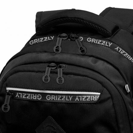 Рюкзак GRIZZLY школьный, анатомическая спинка, 2 отделения, для мальчиков, "STYLE", чёрный, 39х28х20 см, RB-454-1/1