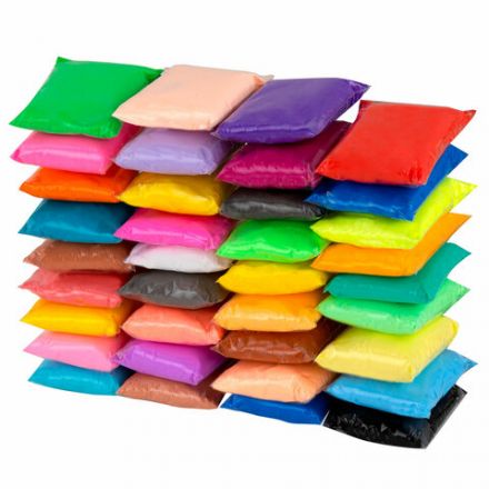 Пластилин супер легкий воздушный застывающий 36 цветов, 360 г, 3 стека, ЮНЛАНДИЯ, 105907