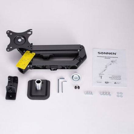 Кронштейн для монитора настольный VESA 75х75, 100х100, 17"-27", до 7 кг, SONNEN MOTION, 455944 Кронштейн для монитора настольный VESA 75х75, 100х100, 17"-27", до 7 кг, SONNEN MOTION, 455944