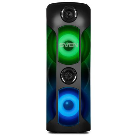 Колонка портативная SVEN PS-720, 80 Вт, TWS, Bluetooth, FM, USB, microSD, LED-дисплей, черный, SV-019600