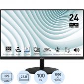 Монитор MSI PRO MP242A (9S6-3PA1CT-205)23.8/FHD/IPS/100Hz/300cd/1ms